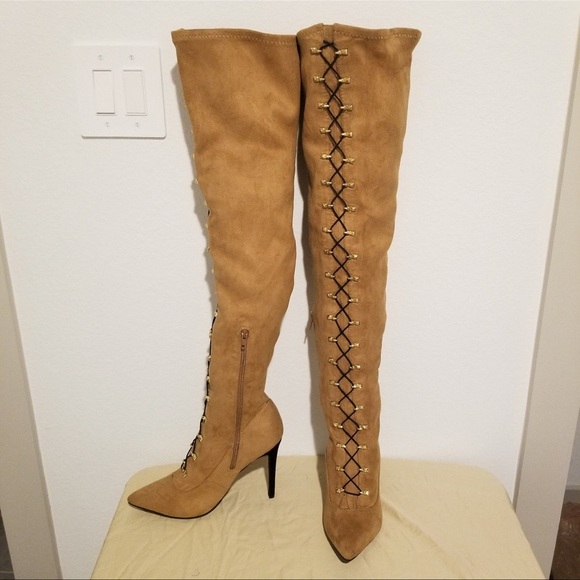 Verona Over-the-Knee Heeled Boots, - Picture 1 of 9